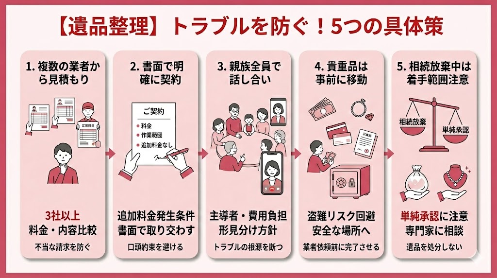 遺品整理のトラブルを未然に防ぐための対策
